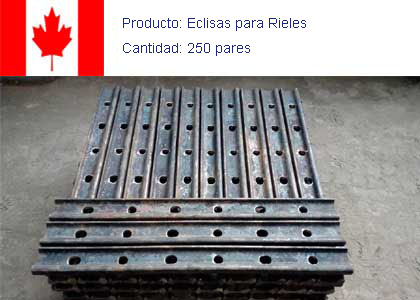 Proyecto de eclisas para rieles en Canadá